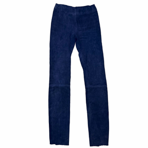 Shari’s Place Genuine Leather Dark Blue Pants Size 10